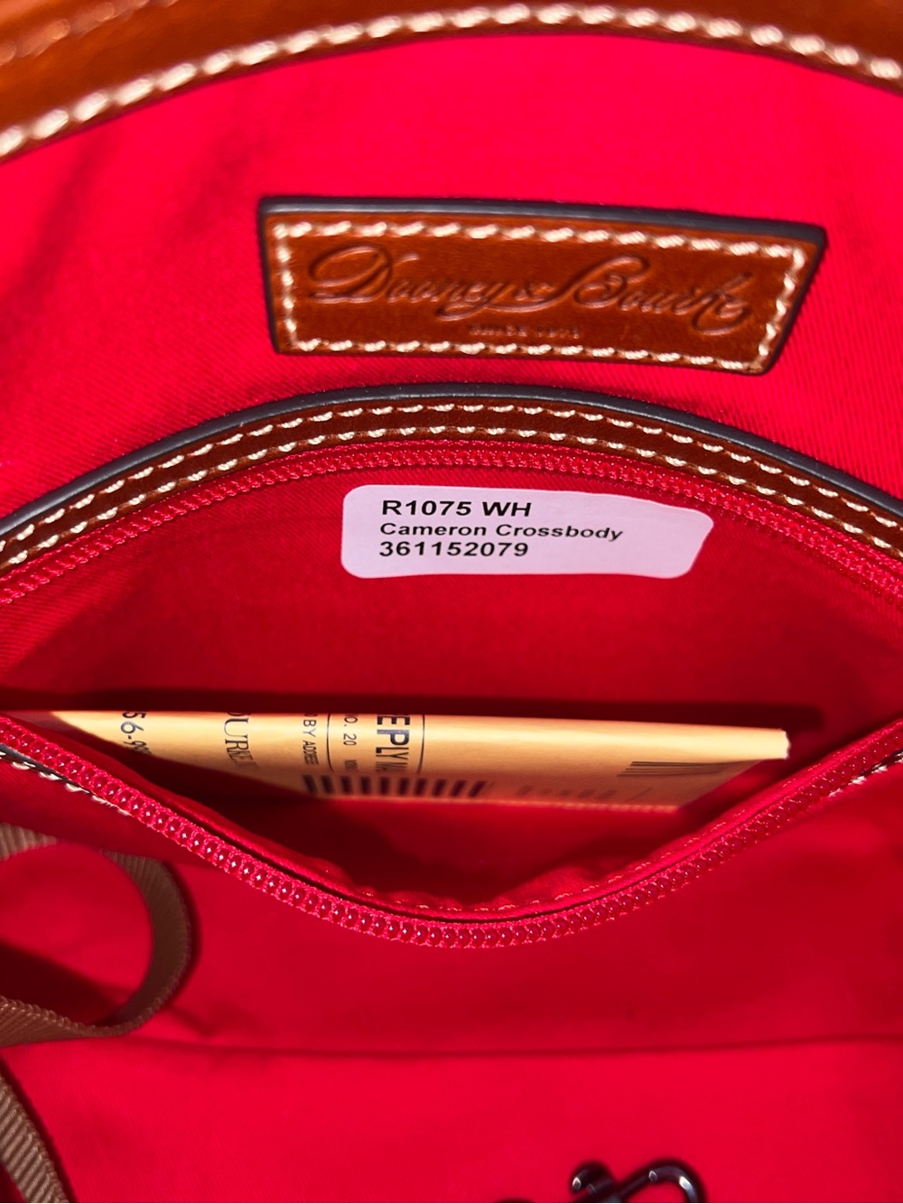 NWTs, Dooney & Bourke Creamy Pebbled Leather Cameron Crossbody & Matching Wallet - Picture 11 of 13
